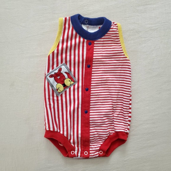 Nostalgic Baby Vintage Bottoms Vintage Striped Kangaroo Romper 69